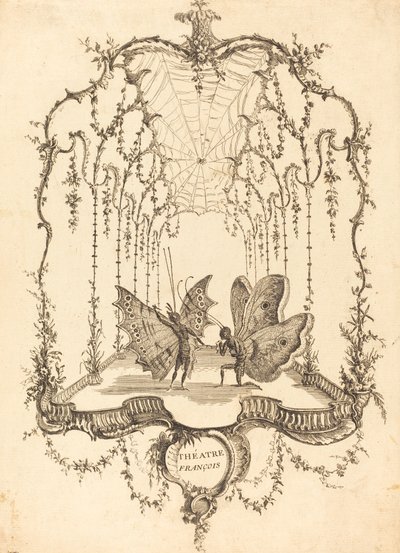 francouzské divadlo od Charles Germain de Saint Aubin