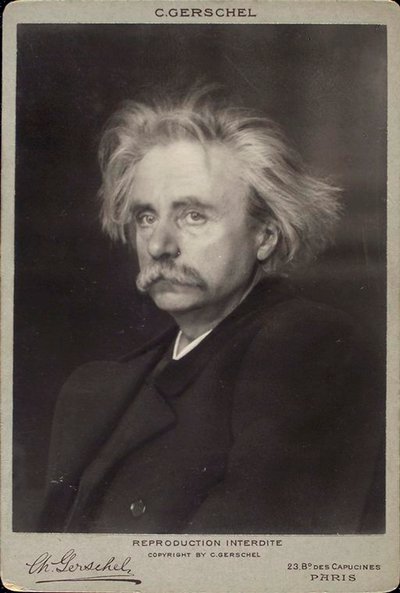 Edvard Grieg , norský skladatel a pianista, konec 19. nebo začátek 20. století od Charles Gerschel