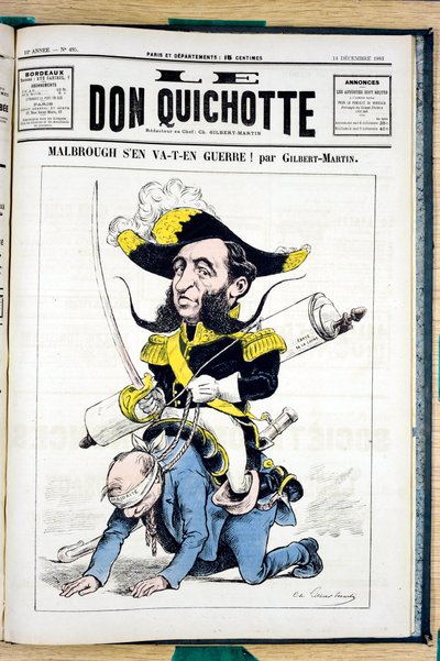 Obálka „Le Don Quijote“, číslo 495, satirická barva od Charles Gilbert Martin