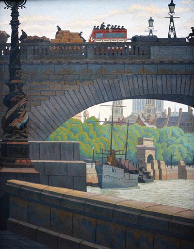Starý most Waterloo (olej) od Charles Ginner