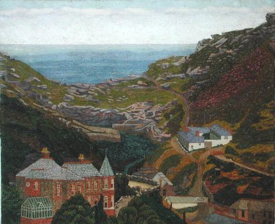Trestný most, Boscastle (olej na plátně) od Charles Ginner