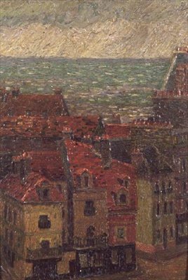 Střechy, le havre od Charles Ginner