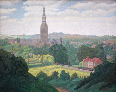 Katedrála v Salisbury (olej) od Charles Ginner