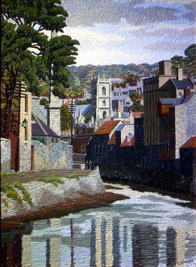 Avon, Bath od Charles Ginner