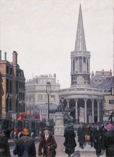 The Church of All Souls, Langham Place, Londýn od Charles Ginner
