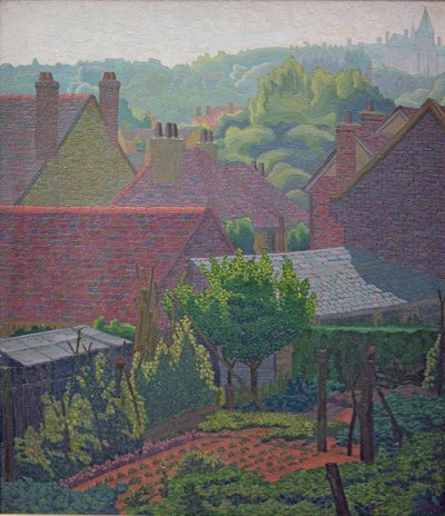 Village Rooftops (olej) od Charles Ginner