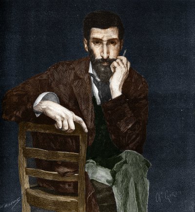 Portrét Pierra Savorgnana de Brazza (1852-1905), francouzského cestovatele. od Charles Giron