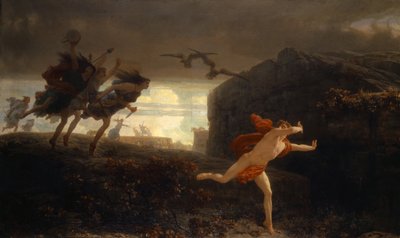 Pentheus pronásledovaný Maenads, 1864 od Charles Gleyre