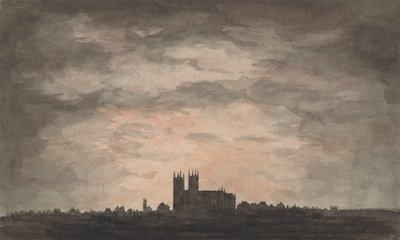 Velký kostel (Westminster Abbey) při západu slunce od Charles Gore