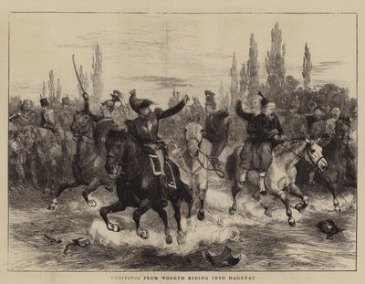Uprchlíci z Woerth jedoucí do Hagenau od Charles Green
