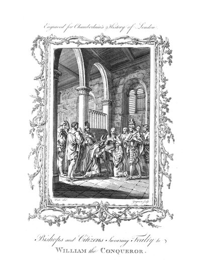 Biskupové a občané přísahající věrnost Vilémovi Dobyvateli., c1770. od Charles Grignion