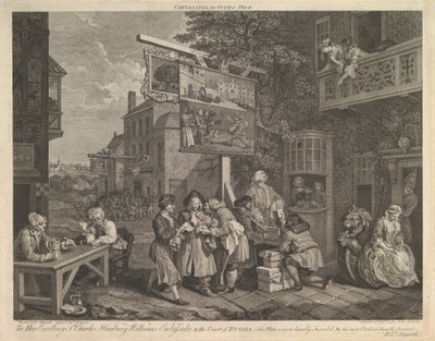 Agitace o hlasy, Talíř II: Čtyři tisky voleb, 20. února 1757. od Charles Grignion