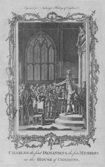 Karel I. požaduje pět členů v Dolní sněmovně, 1773. od Charles Grignion