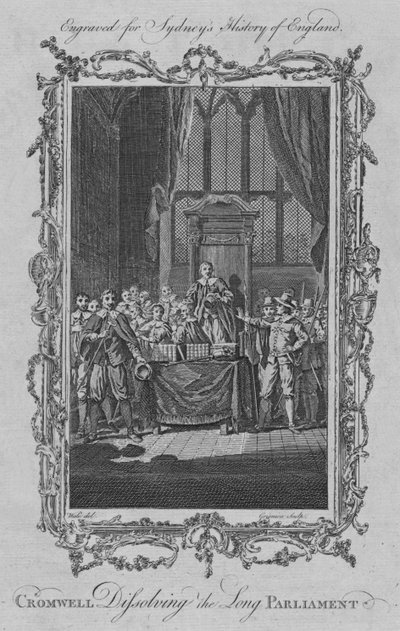 Cromwell rozpouští Long Parliament, 1773. od Charles Grignion