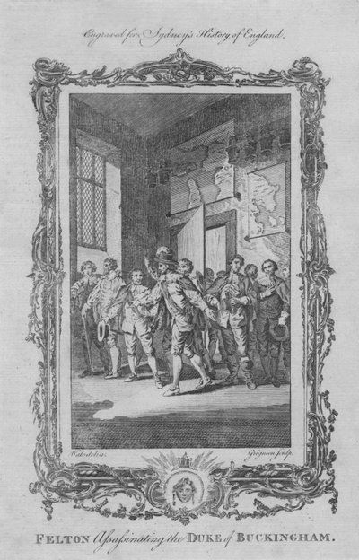 Felton zavraždil vévodu z Buckinghamu, 1773. od Charles Grignion