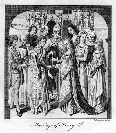 Sňatek Jindřicha VI., 1445, 18. století. od Charles Grignion