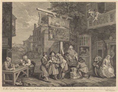 Shánění hlasů od Charles Grignion after William Hogarth