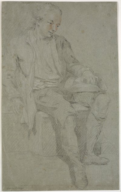 Studie sedící mládeže od Charles Grignion d.Æ.