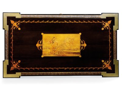 Stůl Napoleon III, navržený Jeanem Brandelym, intarzie E. Varlot, Paříž, kolem 1850-75 (ormolu, zlacená měď, eben a platan) od Charles Guillaume Diehl