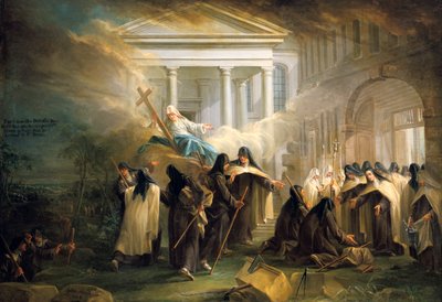 „Příchod karmelitánských sester z Bruselu“, polovina 18. století od Charles Guillot