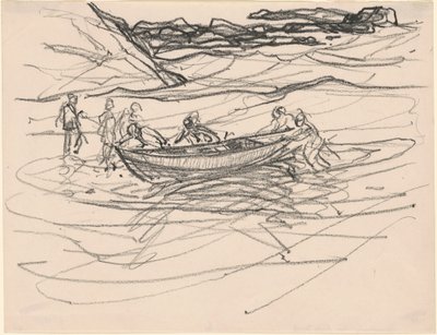 Spuštění záchranného člunu od Charles H. Woodbury