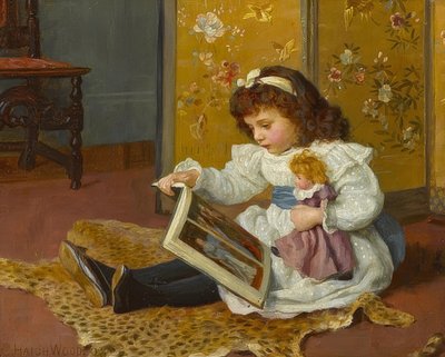 Pohádková hodina. 1893 od Charles Haigh Wood