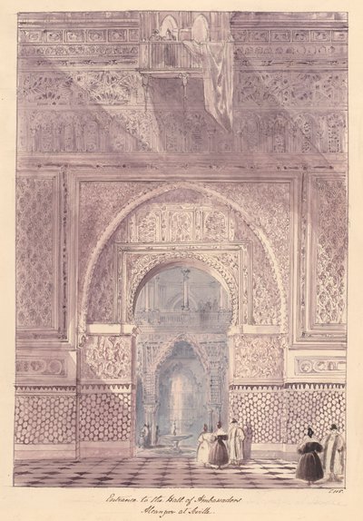 Vstup do Síně velvyslanců, Alcazar v Seville od Charles Hamilton Smith