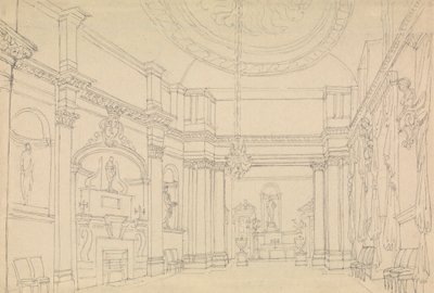 Hall, Easton Neston, Northants od Charles Hamilton Smith