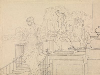Veranda se sochami, Easton Neston, Northants od Charles Hamilton Smith