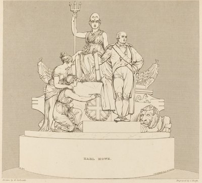 Památník Earl Howe od Charles Heath after Henry Corbould after John Flaxman