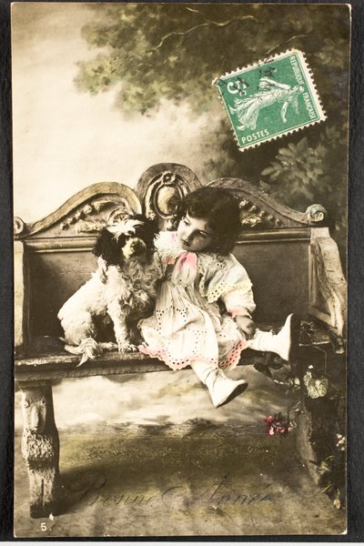 Stará pohlednice/Šťastný Nový Rok/Přání/Dítě od Augustus Kollner
