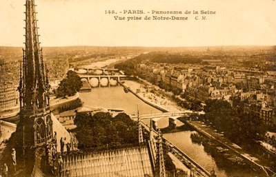 Pohlednice / Seina z Notre Dame / Paříž / Seina / Ile de France / Francie od Augustus Kollner