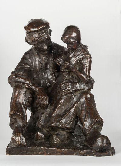 Dědeček a vnuk bronz od Charles Henri Marie van Wijk