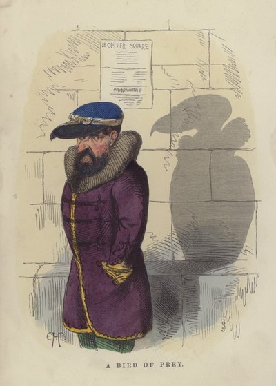 A Bird of Prey (barevná rytina) od Charles Henry Bennett