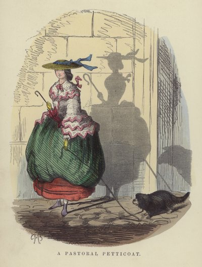 Pastýřská spodnička (barevná rytina) od Charles Henry Bennett