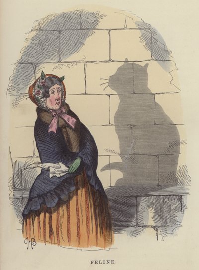Kočka (barevné rytí) od Charles Henry Bennett