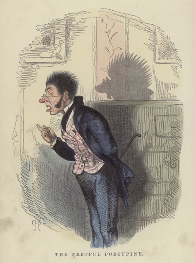 Strašidelný dikobraz (barevné rytí) od Charles Henry Bennett