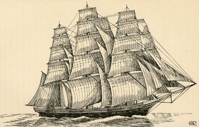 A Tea Clipper, 1931 od Charles Henry Bourne Quennell