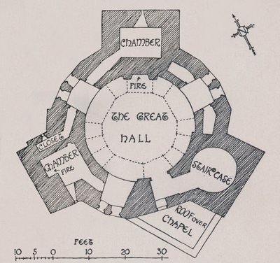 Hrad Orford, Suffolk. Z plánu pana Cautleyse, 1931 od Charles Henry Bourne Quennell