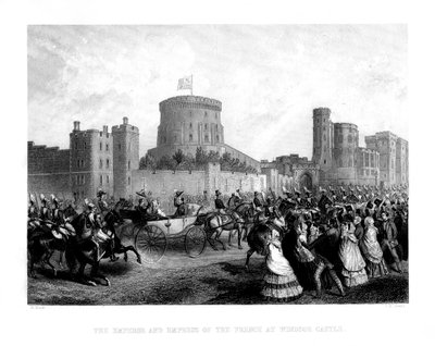 Císař a císařovna Francouzů na zámku Windsor, 1855, 1875. od Charles Henry Jeens