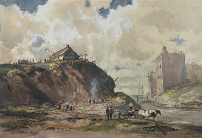 The Way the City is Build, 1877 (wc na papíře) od Charles Henry Miller