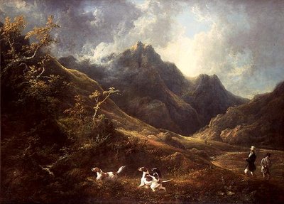 Střelba nad psy (olej na plátně) od Charles Henry Schwanfelder