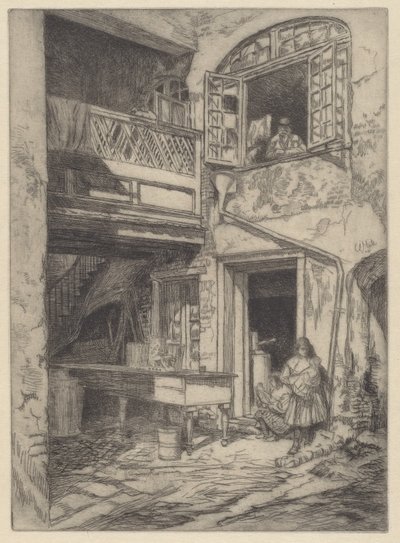 An Old Courtyard (New Orleans) od Charles Henry White