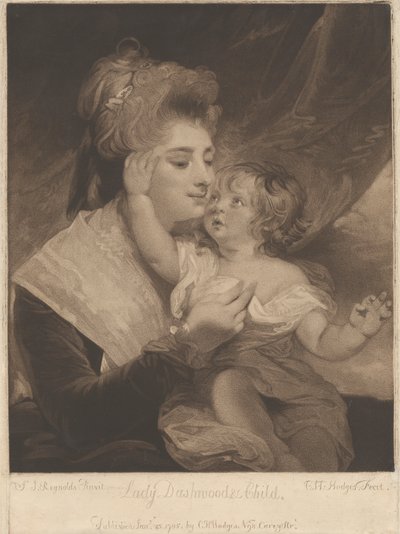 Lady Dashwood & Child od Charles Howard Hodges