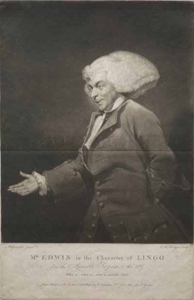 Pan Edwin v postavě Lingo, 1784. od Charles Howard Hodges