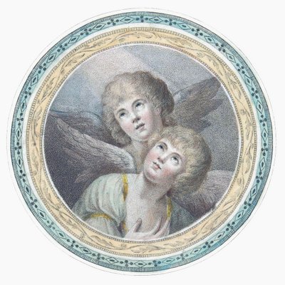 Dva cherubíni. Dva andělé. od Charles Howard Hodges