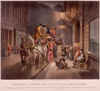 General Post Office, Lombard Street, Londýn, 1827 od Charles Hunt