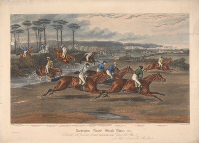 Jedna ze sady čtyř: Leamington Grand Steeple Chase ... 1837. Deska 3. Pan Clifford na hraběnce ... od Charles Hunt