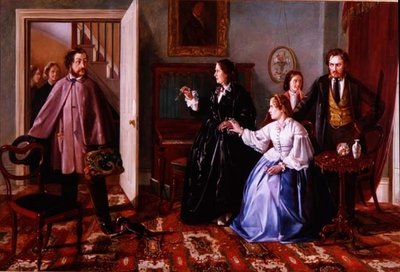 Dva nápadníci (olej) od Charles Hunt