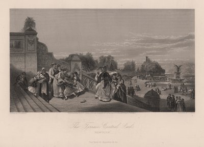 The Terrace, Central Park, New York City, New York, USA (rytina) od Charles I Rosenberg